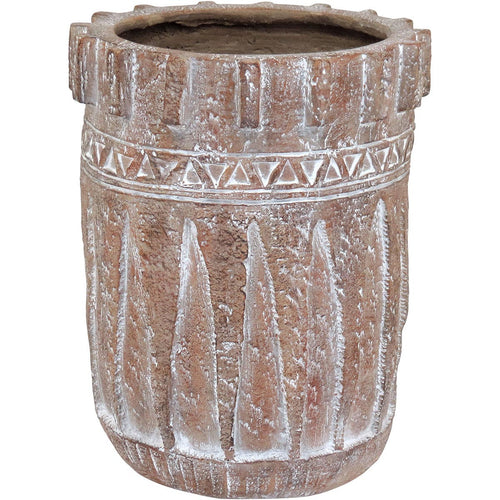 Cachepô de Resina Bege 36x29cm para Plantas - Decoração Elegante