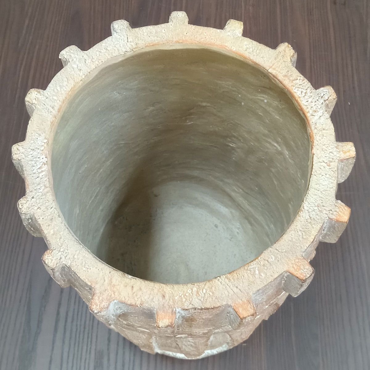 Cachepô de Resina Bege 36x29cm para Plantas - Decoração Elegante