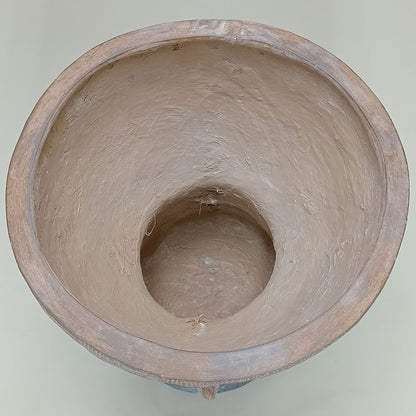 Cachepô de Resina Cinza 44x34cm para Decoração de Interiores