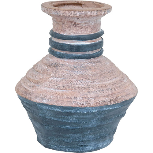 Vaso Resina 38x33x33cm Cinza