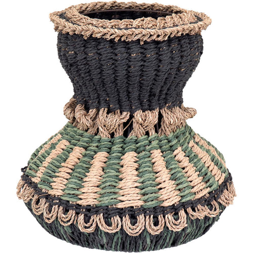 Vaso de Fibra Verde 38x36cm - Decoração para Flores e Folhagens