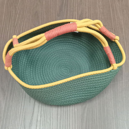 Cesta Organizadora Tecido Verde 2 Peças - Ideal para Decoração e Organização