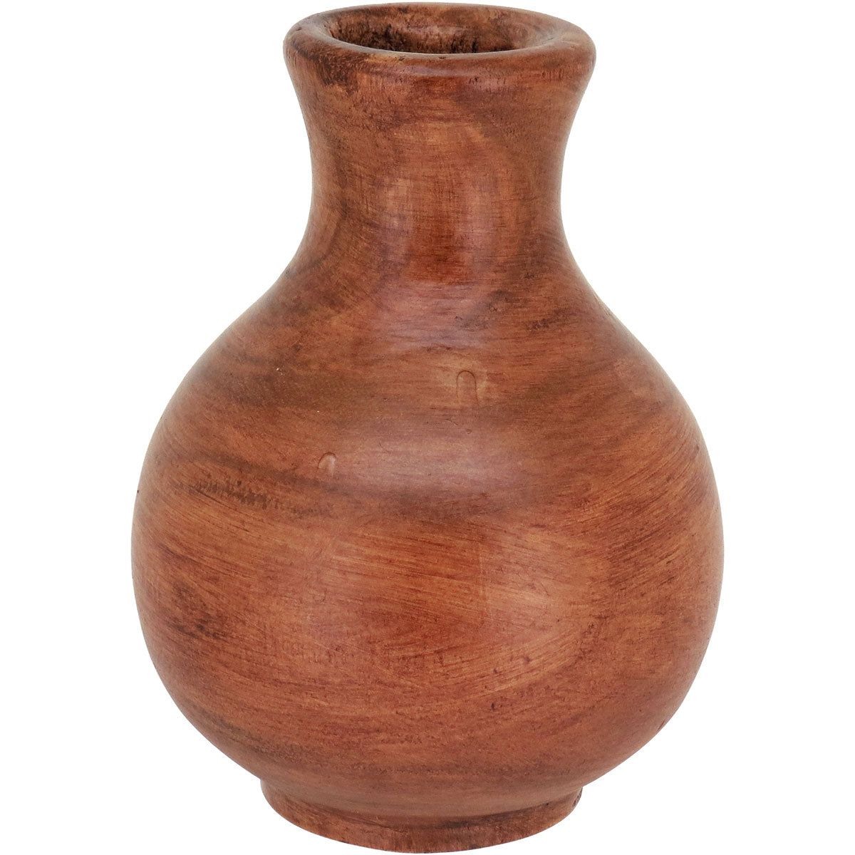 Vaso Decorativo de Madeira Home&Co 17x13cm Marrom Natural