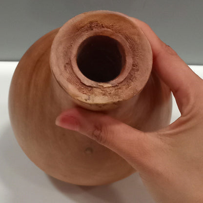 Vaso Decorativo de Madeira Home&Co 17x13cm Marrom Natural