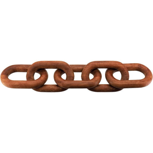 Adorno Corrente Home&Co Madeira Natural 6x52cm para Decoração