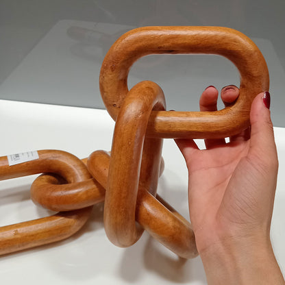 Adorno Corrente Home&Co Madeira Natural 6x52cm para Decoração