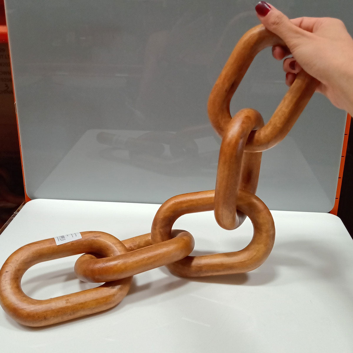 Adorno Corrente Home&Co Madeira Natural 6x52cm para Decoração