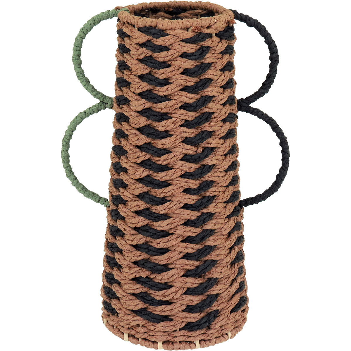 Vaso de Fibra Bege 31x22cm Decorativo para Arranjos Florais