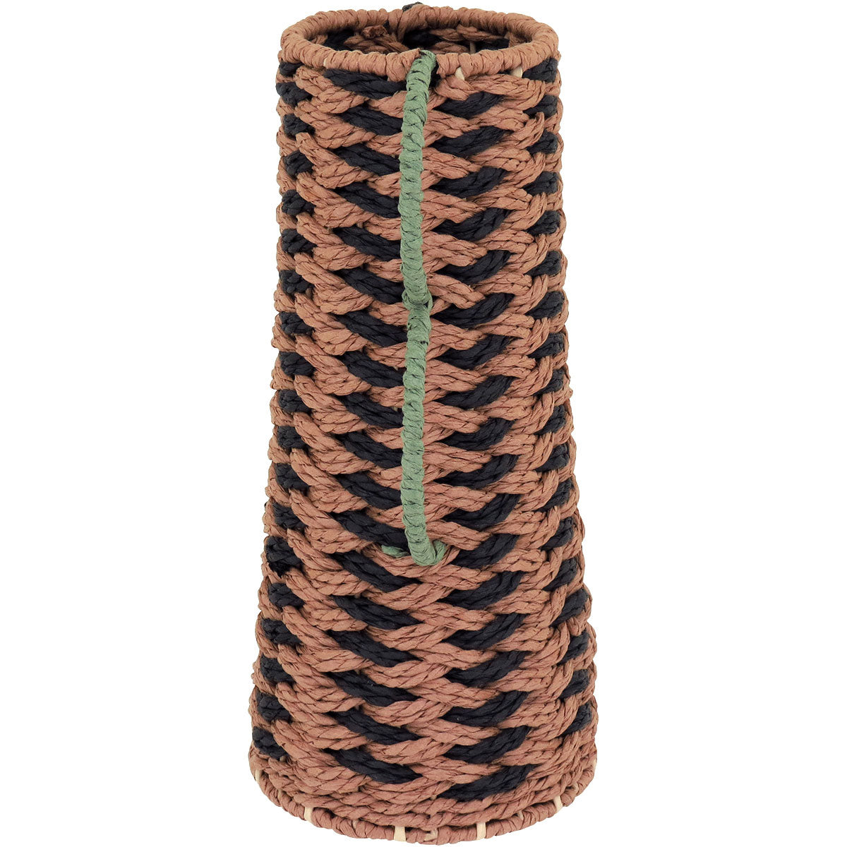 Vaso de Fibra Bege 31x22cm Decorativo para Arranjos Florais