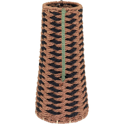 Vaso de Fibra Bege 31x23cm para Decoração de Ambientes