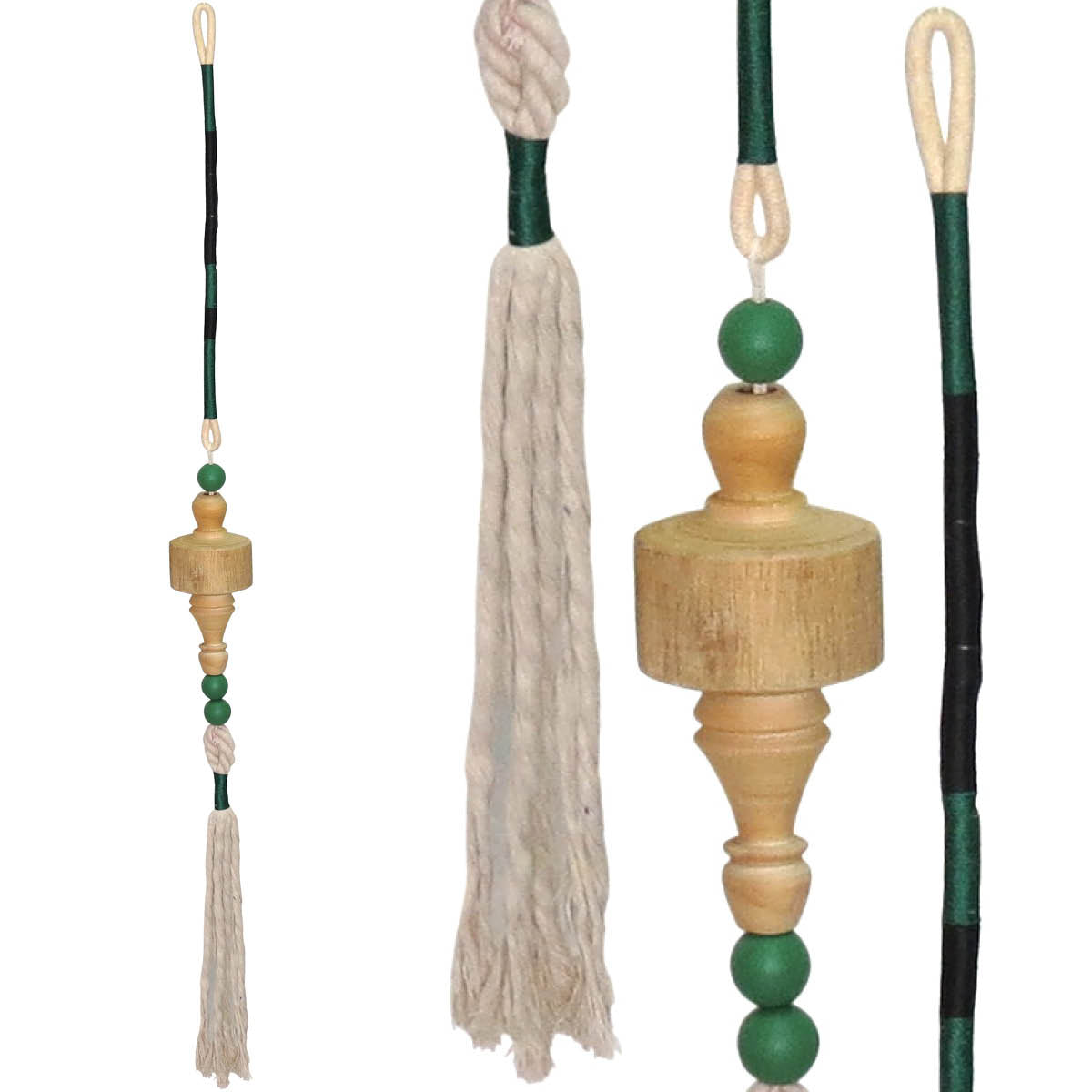 Adorno de Parede Colar Tecido Verde 114cm para Decoração Elegante