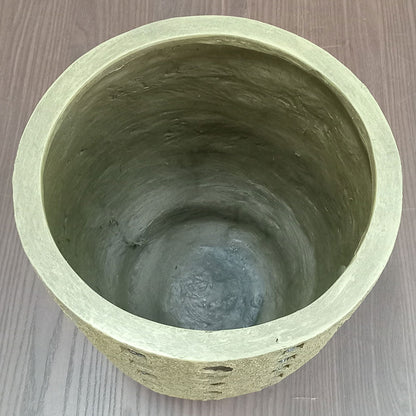 Cachepô de Resina Cinza 28x27cm para Plantas Decorativas