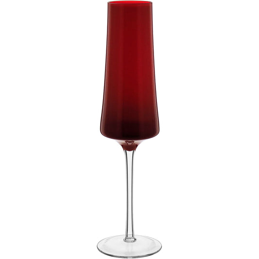 Taças de Champanhe Vermelhas Home&Co Latour Vidro 210ml 2 Peças