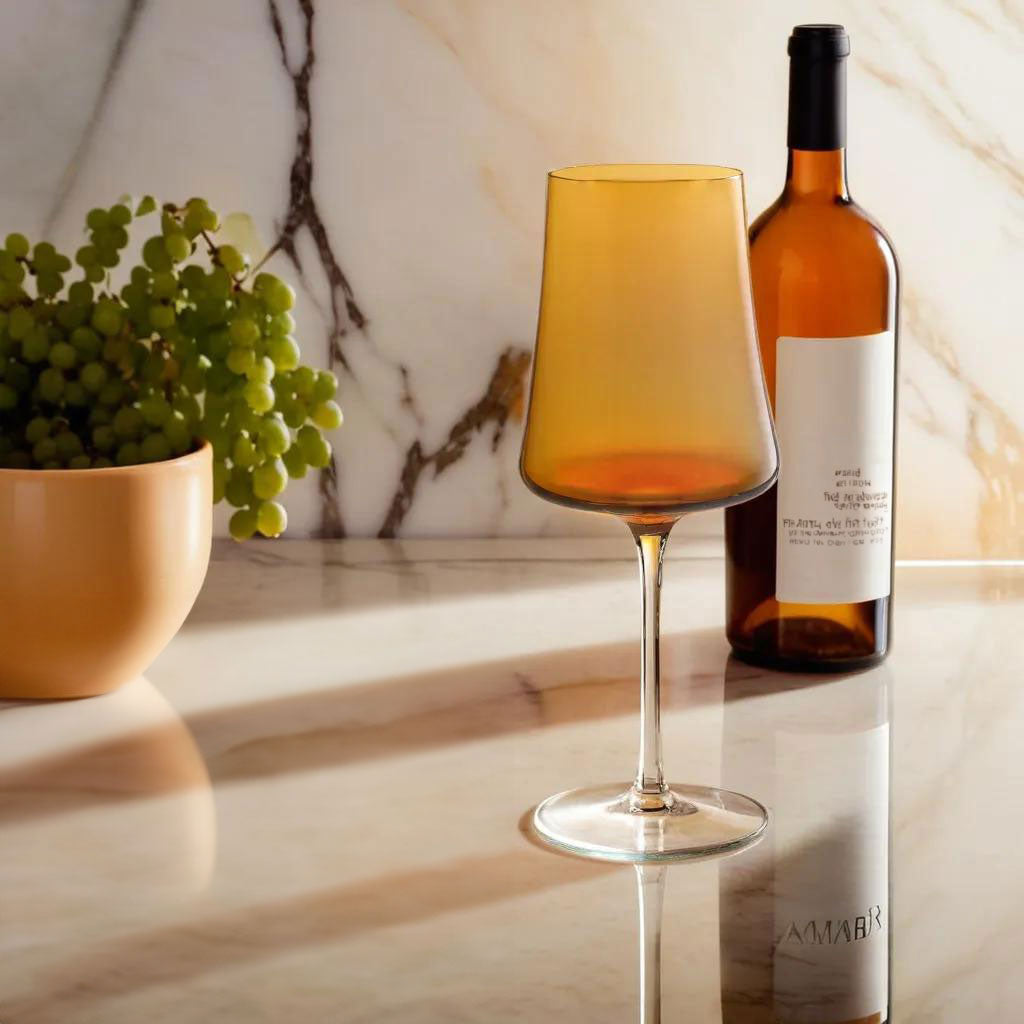 Conjunto 2 Taças de Vinho Home&Co Latour Vidro Âmbar 460ml 24x9cm