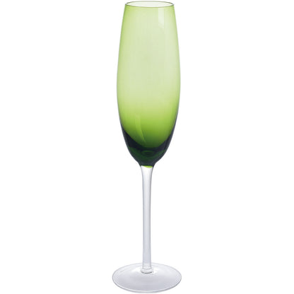 Taças de Champanhe Verde Home&Co Opus Vidro 230ml - 2 Peças