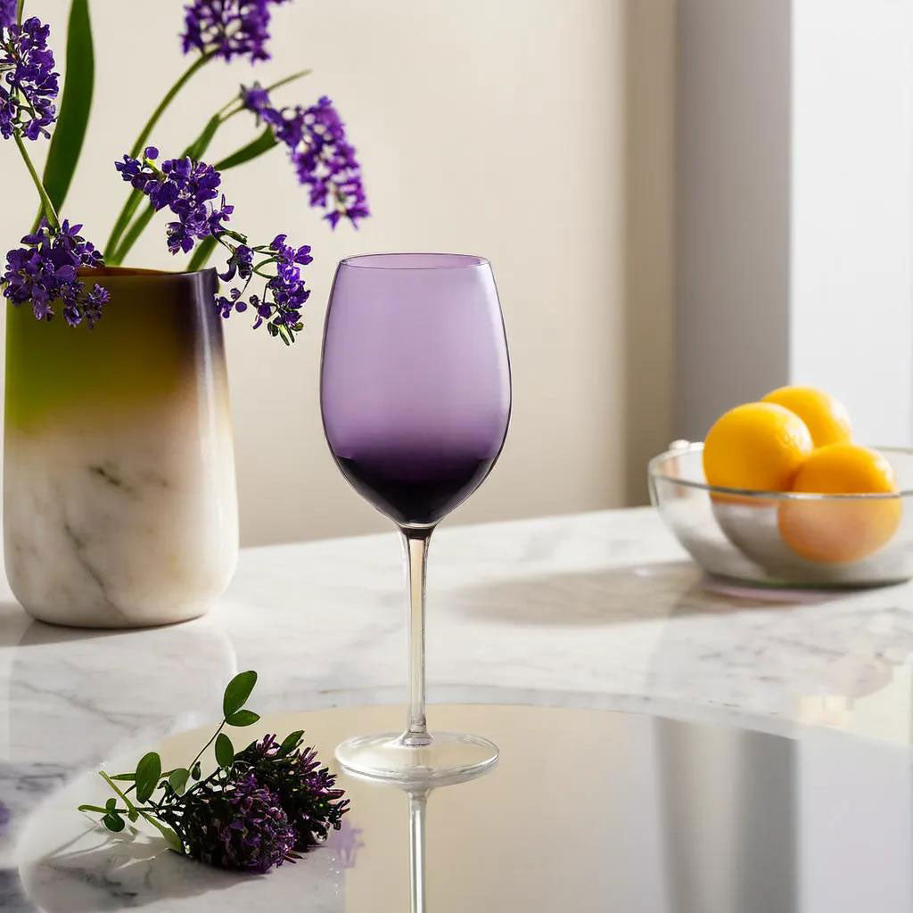 Conjunto de Taças de Vinho Violeta Home&Co Opus 480ml Vidro 22cm