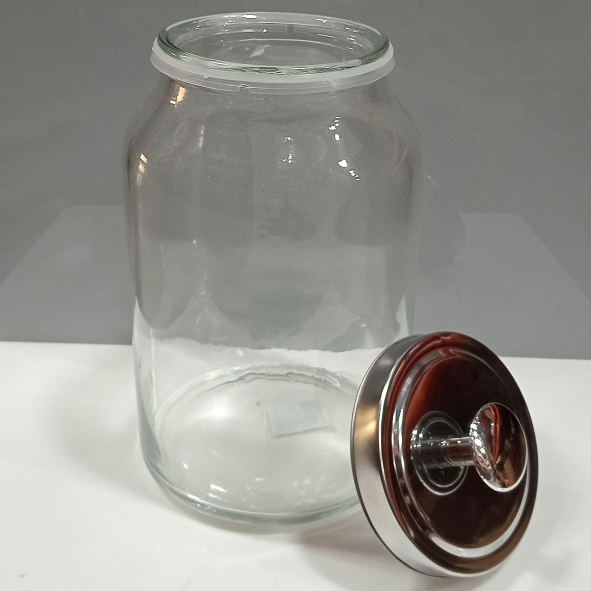 Pote de Vidro Home&Co 4L Transparente 30x16x16cm com Tampa Rosca