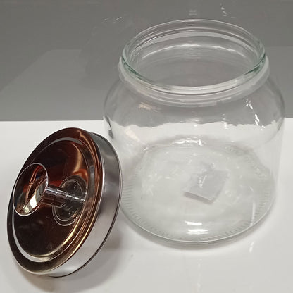 Pote de Vidro Home&Co 2L Transparente com Tampa Hermética 21x16cm