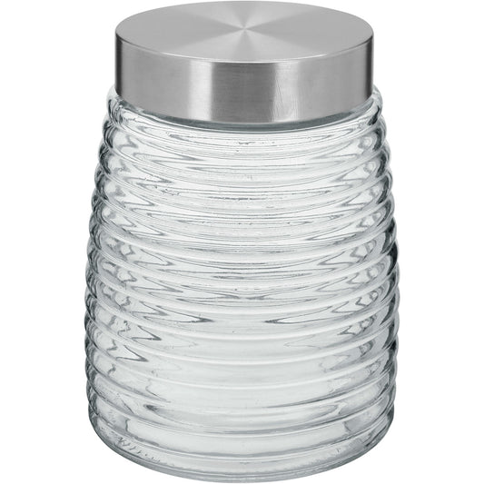 Pote de Vidro Transparente Home&Co 1,2L 16x12cm para Armazenamento