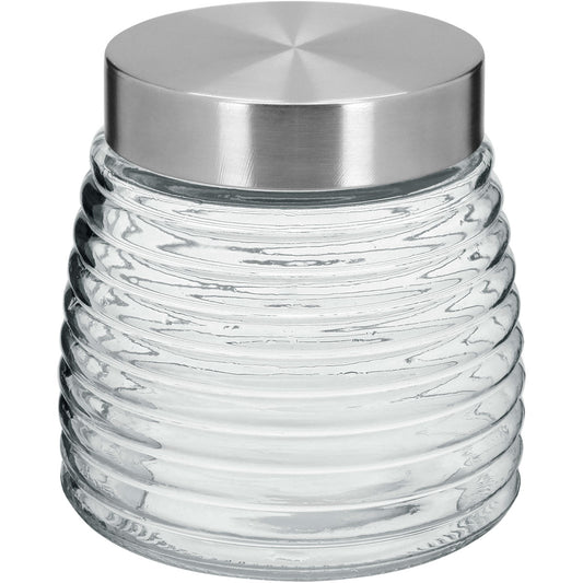 Pote de Vidro Transparente 800ml Home&Co 12x12x12cm para Alimentos