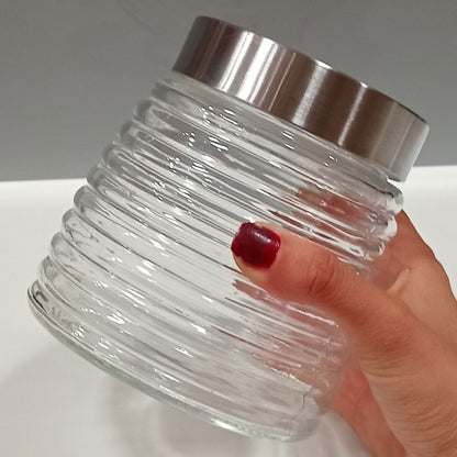 Pote de Vidro Transparente 800ml Home&Co 12x12x12cm para Alimentos