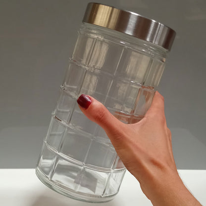 Pote de Vidro 1,5L Home&Co Transparente com Tampa Rosca 22x11x11cm