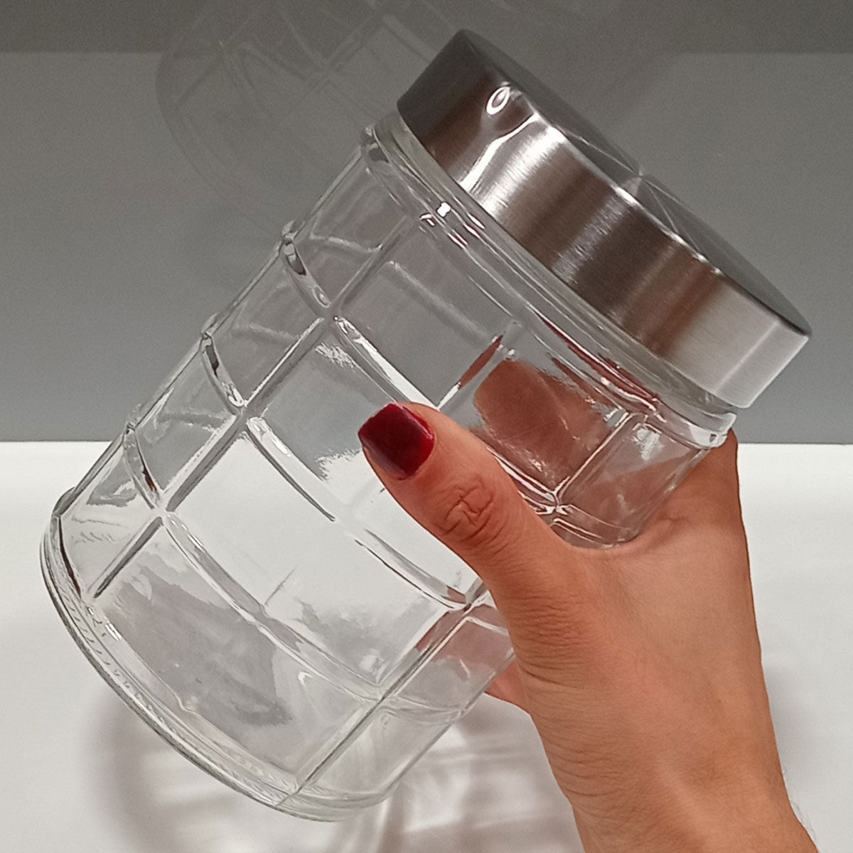 Pote de Vidro Transparente Home&Co 1,2L 17x11x11cm Hermético