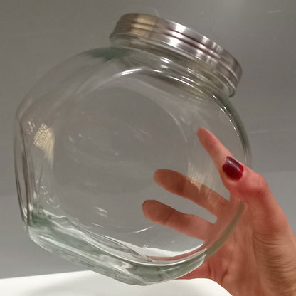 Pote de Vidro Transparente Home&Co 2,2L 17x12x18cm com Tampa Hermética