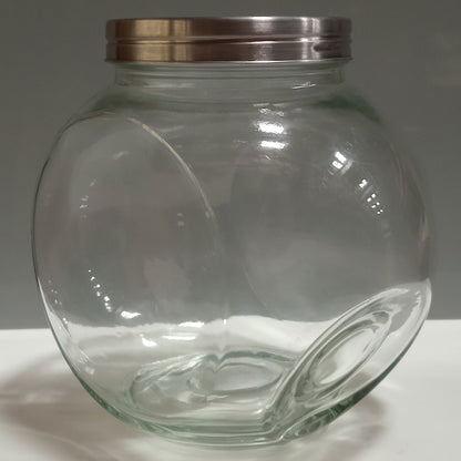 Pote de Vidro Transparente Home&Co 2,2L 17x12x18cm com Tampa Hermética