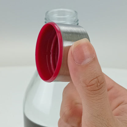 Garrafa de Vidro Home&Co 1L Transparente 25x9x9cm à Prova de Vazamentos