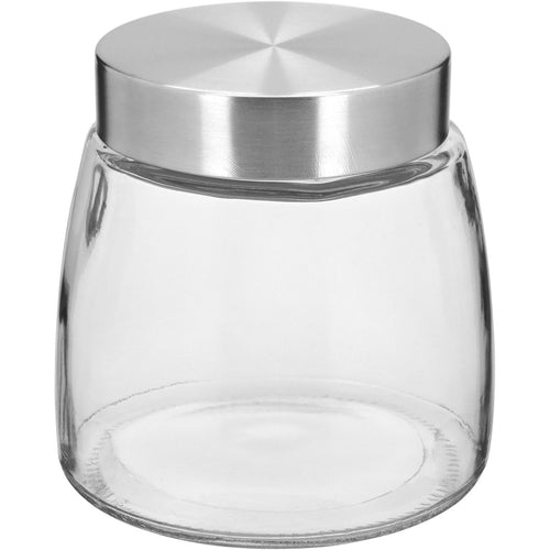 Pote de Vidro 800ml Home&Co Transparente com Tampa Hermética 12x12cm