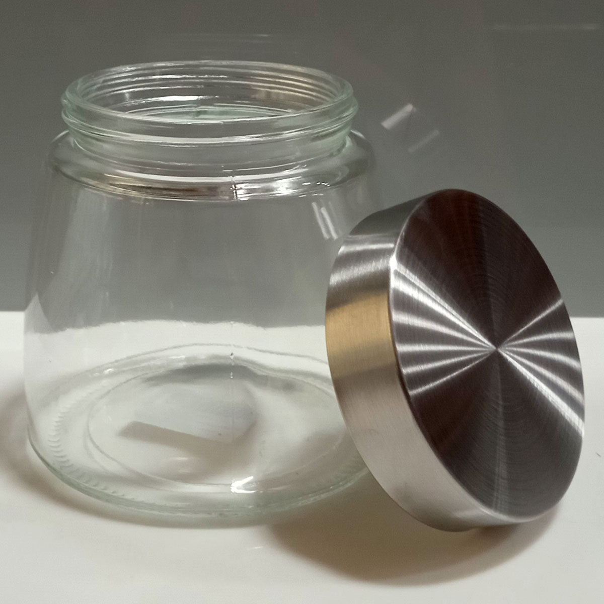 Pote de Vidro 800ml Home&Co Transparente com Tampa Hermética 12x12cm