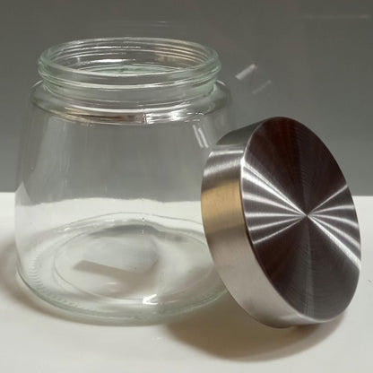 Pote de Vidro 800ml Home&Co Transparente com Tampa Hermética 12x12cm