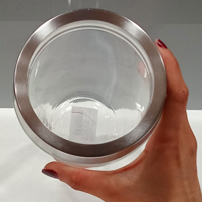 Pote de Vidro Transparente Home&Co 1,6L 22x12cm para Armazenamento