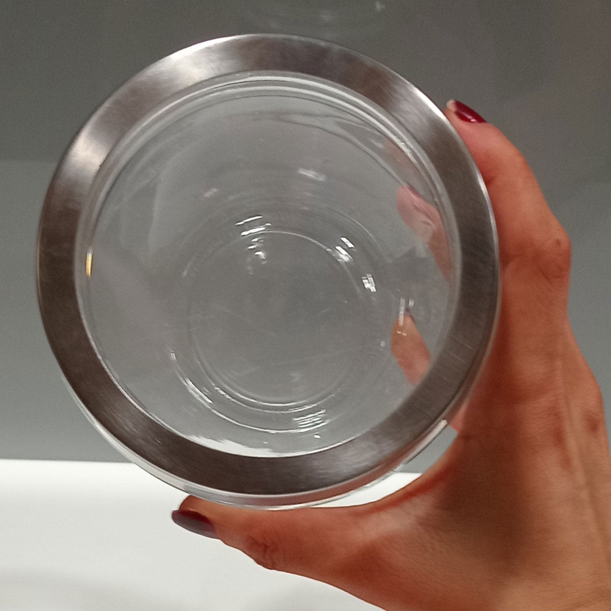 Pote de Vidro Transparente Home&Co 600ml com Tampa de Rosca 12x12cm