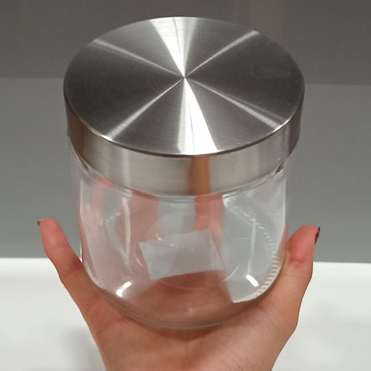 Pote de Vidro Transparente 850ml Home&Co com Tampa Rosca 12x11cm