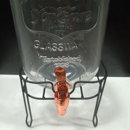 Refresqueira de Vidro 5L Home&Co Transparente com Torneira 38x19cm