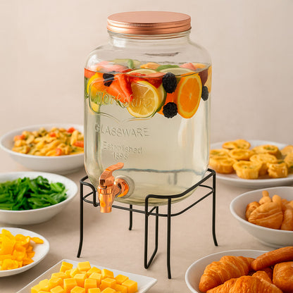 Refresqueira de Vidro 5L Home&Co Transparente com Torneira 38x19cm