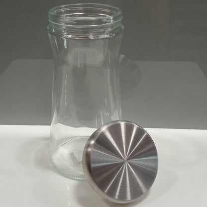 Pote de Vidro Transparente Home&Co 1,4L para Armazenamento de Mantimentos