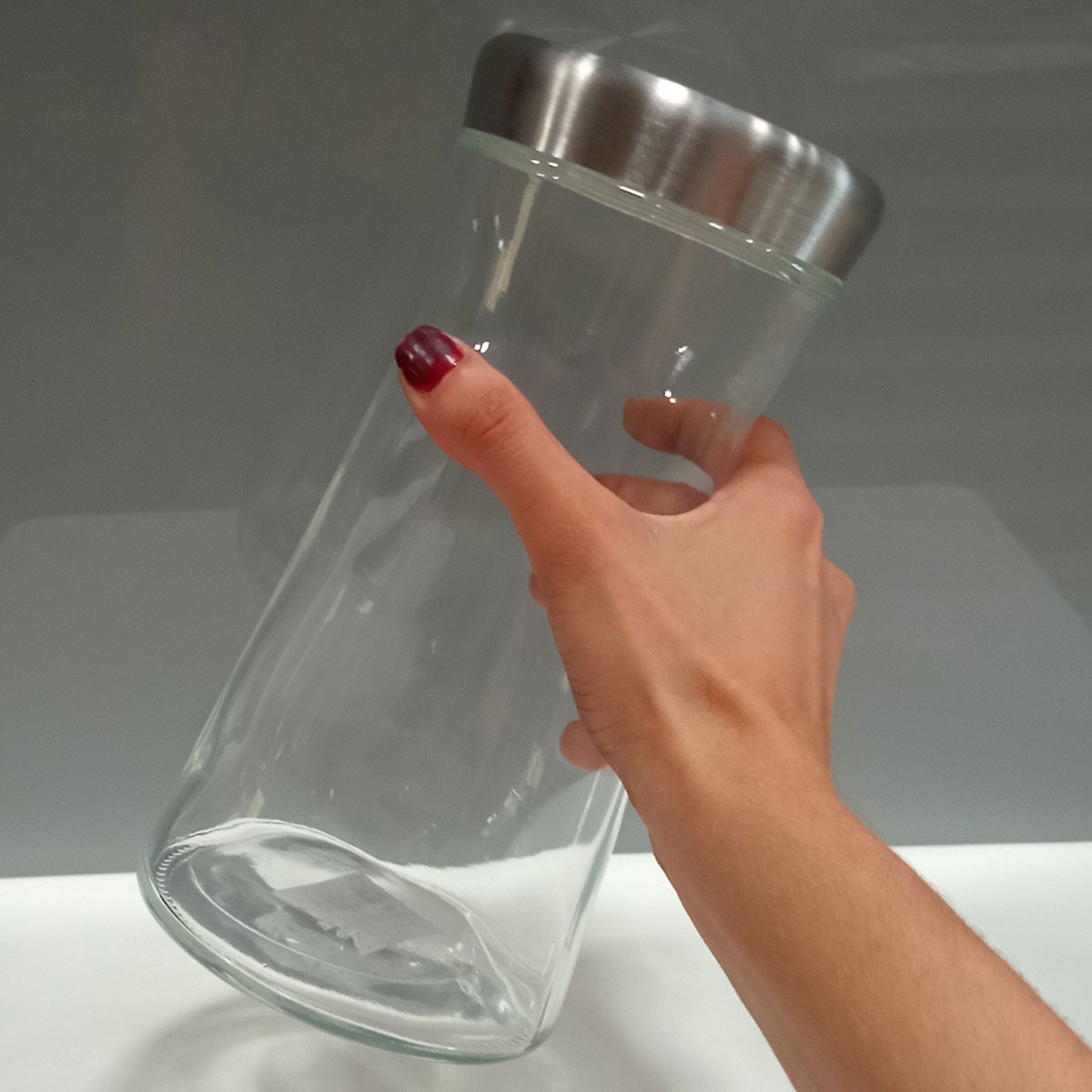 Pote de Vidro Home&Co 1,1L Transparente 21x11x11cm para Mantimentos