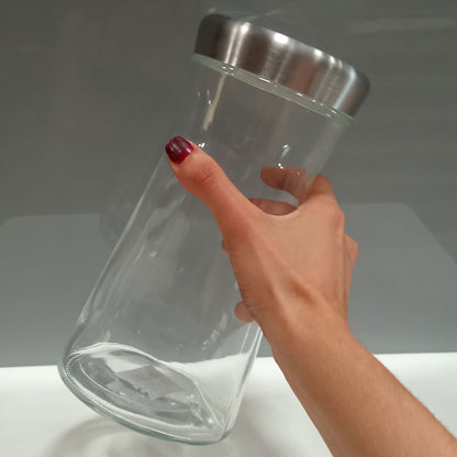 Pote de Vidro Home&Co 1,1L Transparente 21x11x11cm para Mantimentos