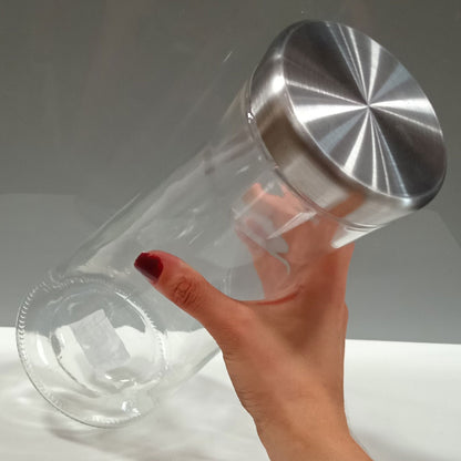 Pote de Vidro Home&Co 1,1L Transparente 21x11x11cm para Mantimentos