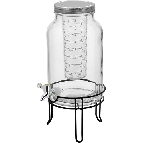Refresqueira de Vidro 5,5L Home&Co Transparente com Suporte e Torneira