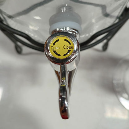 Refresqueira de Vidro 5,5L Home&Co Transparente com Suporte e Torneira