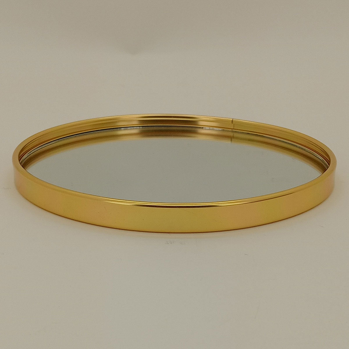 Bandeja Espelhada Dourada 20x20cm Metal para Servir Bebidas e Petiscos