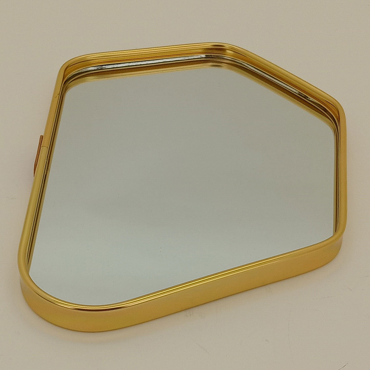 Bandeja Espelhada Dourada em Metal 26x18cm para Servir Bebidas e Petiscos