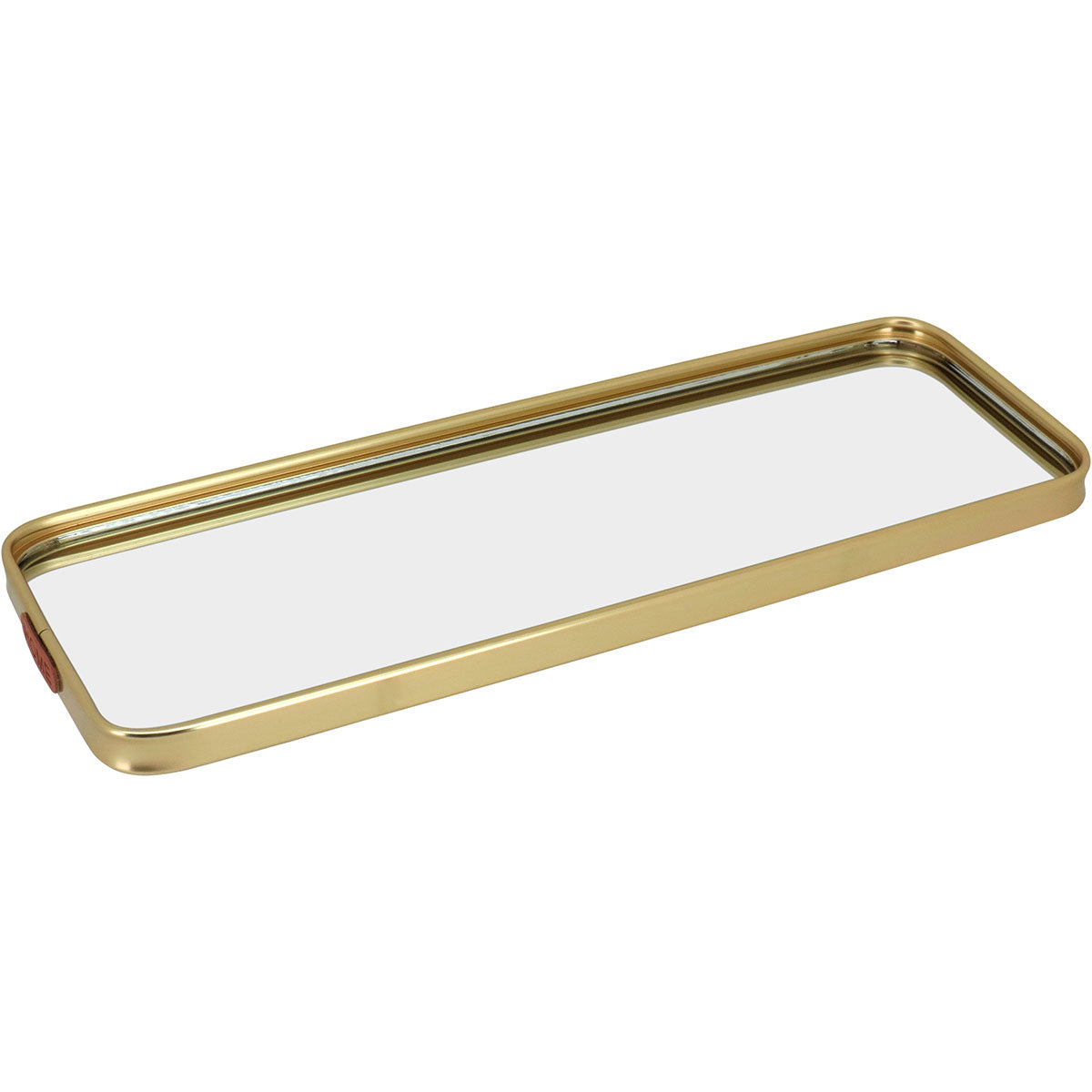 Bandeja Espelhada Metal Dourada 35x12cm para Servir Bebidas e Petiscos