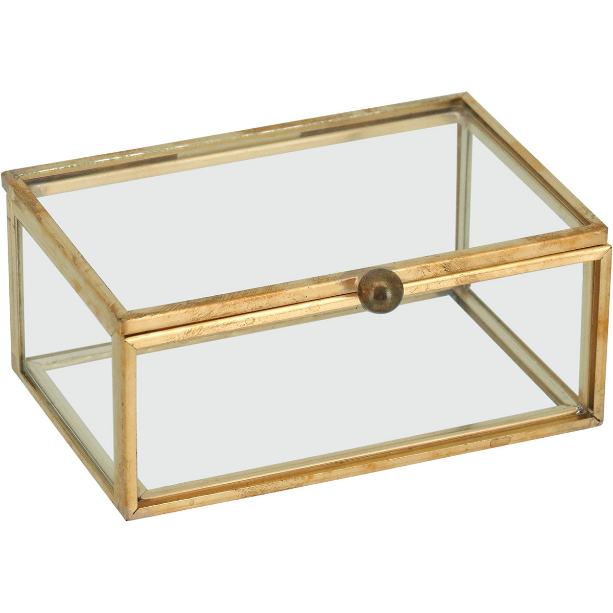 Porta Joias de Vidro Transparente 6x9x4cm Compacto e Elegante