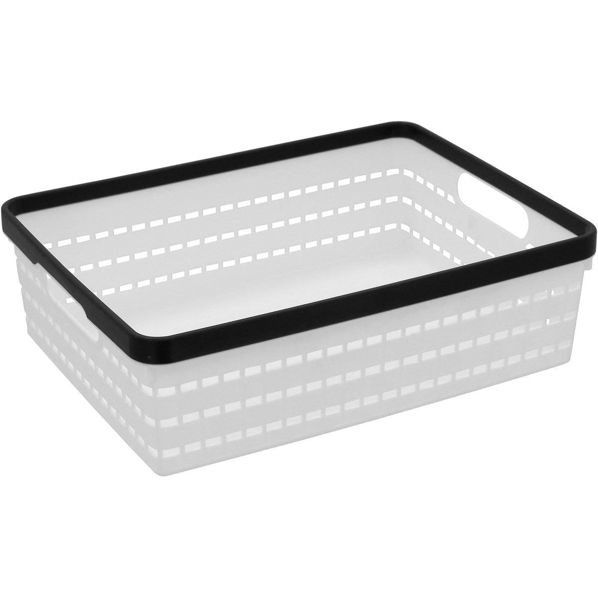 Caixa Organizadora Plástica Branca 9x22x29cm para Documentos e Brinquedos