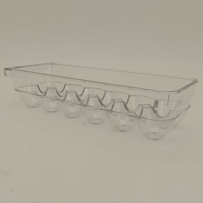 Porta Ovos Acrílico Transparente para Geladeira 8x12x32cm